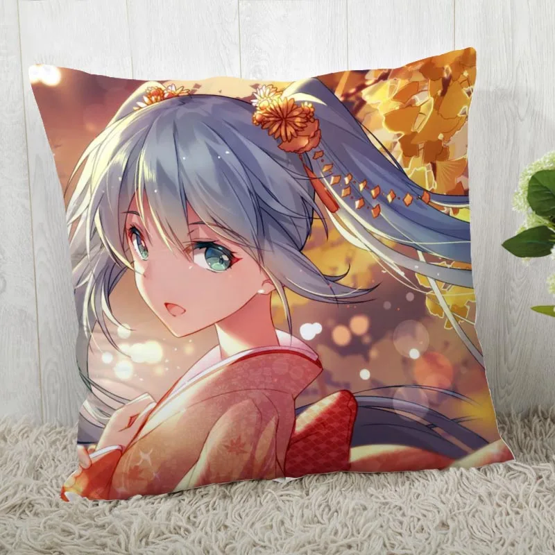 45*45 наволочка Hatsune Miku принт для свадьбы наволочка с рисунком наволочки - Цвет: Прозрачный