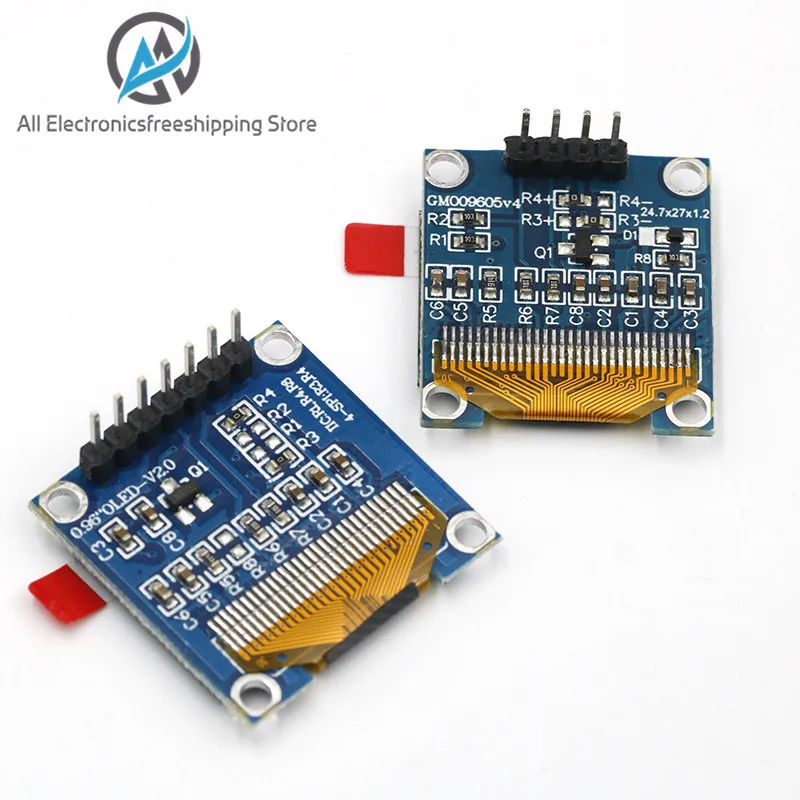 Модуль ЖК дисплея 0 96 дюйма IIC Серийный желтый синий 128X64 I2C SSD1306 12864 плата с экраном