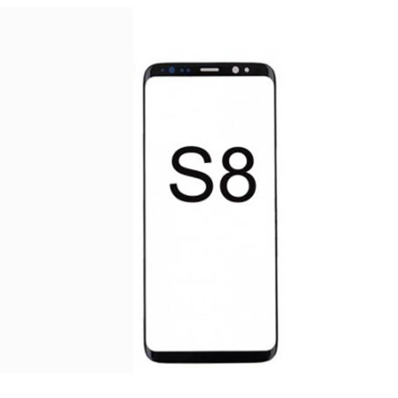 S8 Black Front Glass Протестированная Передняя панель для Samsung Galaxy S8 Plus S8+ G950 G950F G955 сенсорный ЖК-дисплей дигитайзер стекло TP крышка - Цвет: S8 Black Front Glass