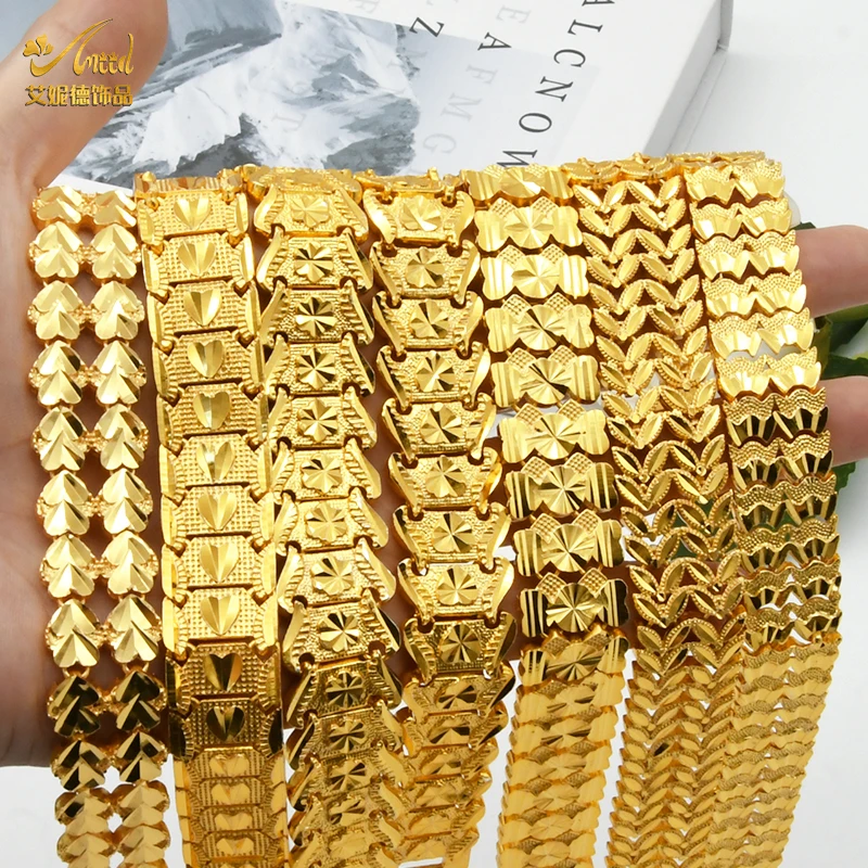 Наборы браслетов золотого цвета в африканском стиле для женщин роскошный