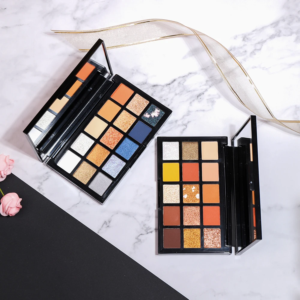 BANXEER 2 pcs Eyeshadow Palette Matte Shimmer Nude Eyeshadow Makeup Palette 15 colors Waterproof Eye shadow Powder Cosmetic Tool BANXEER 2 pcs Eyeshadow Palette Matte Shimmer Nude Eyeshadow Makeup Palette 15 colors Waterproof Eye shadow Powder Cosmetic Tool