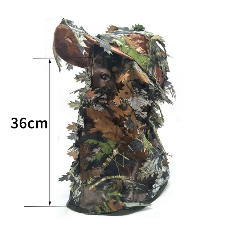 Полная маска для лица камуфляжная крышка головы 3D шляпа из кусочков Кепка для наружного охоты кемпинга