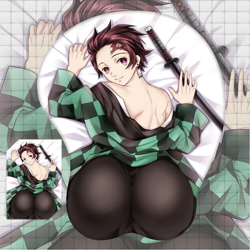 Коврик для мыши Kimetsu no Yaiba девочек игровой коврик в стиле аниме 3D груди бедрах