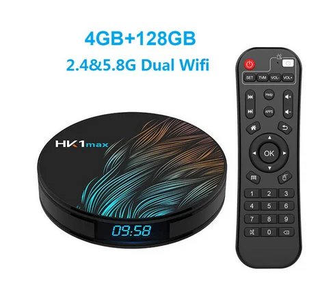 128GB HK1 Max Smart tv Box Android 9,0 4 Гб 128 Гб 64 Гб 32 Гб Rockchip 4K Wifi Netflix телеприставка медиаплеер 2Гб 16 ГБ Android 9 ТВ приставка - Цвет: 128GB