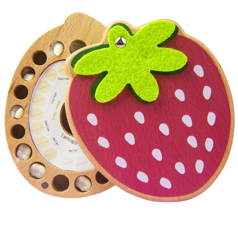 

Handmade wooden baby deciduous box baby hair teeth wooden storage children's tooth house save box Organizer Milk Teeth