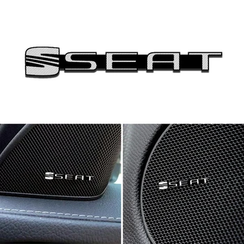 

4pcs Modification For Seat Leon Ibiza cupra Altea Tarraco mii aluminum audio decorative stickers modified accessories decoration