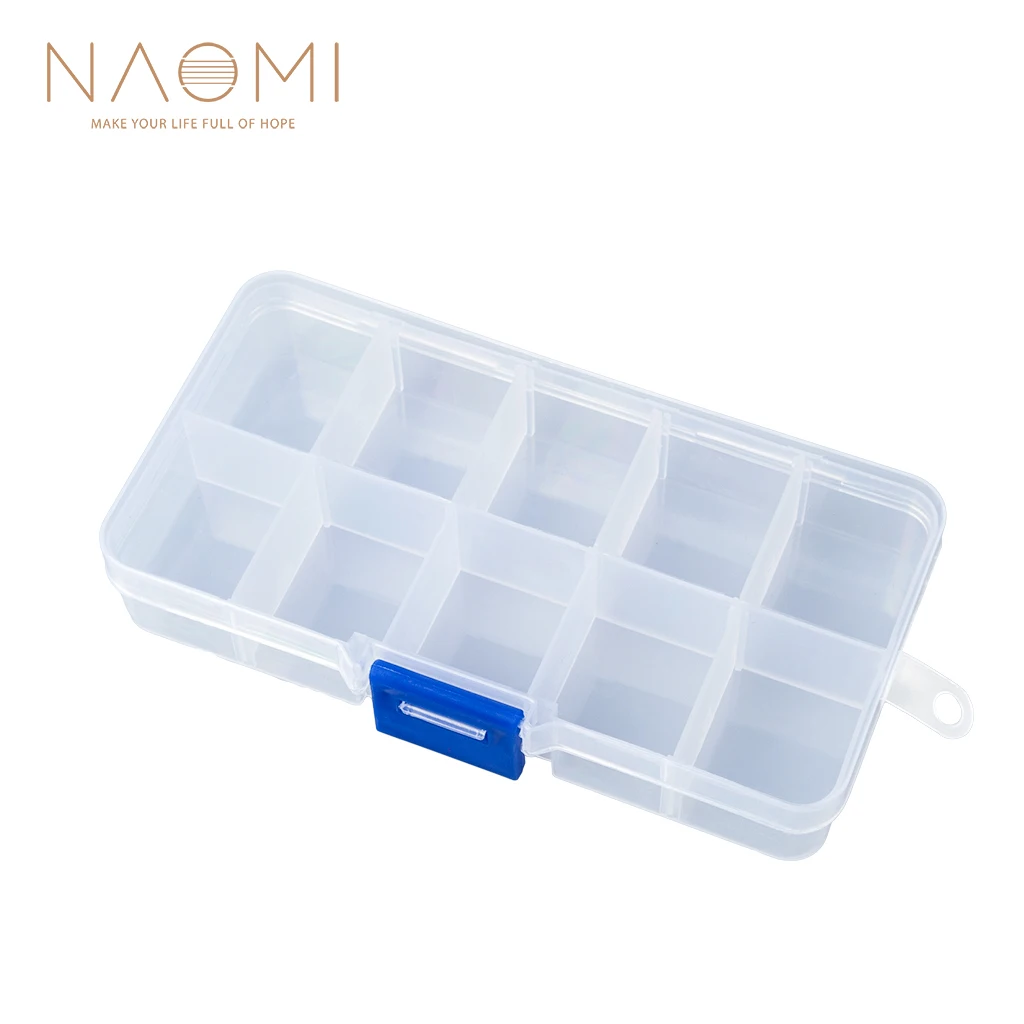 

Naomi 10 Grids Plastic Storage Box Picks Dots Screws And Other Components Portable Storage Clear Containers