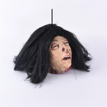 

Bar Club Haunted Horror Halloween Party Supplies Animated Rotten Halloween Hanging Ornament Zombie Creepy Skull Halloween Props