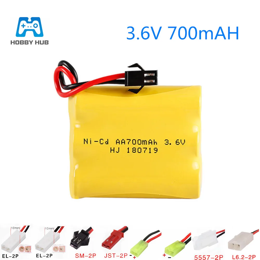 

3.6v 700mah AA NI-CD battery for RC boat model car Rechargeable 3.7 v 700 mah battery for RC boat model car electric toys tank