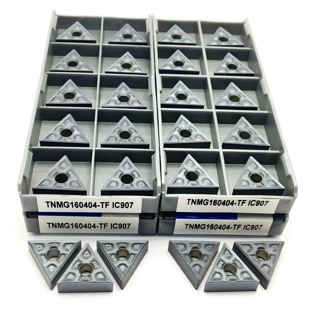 цена 10PCS TNMG160408TF IC907/IC908 carbide blade high quality metal turning tool lathe parts TNMG