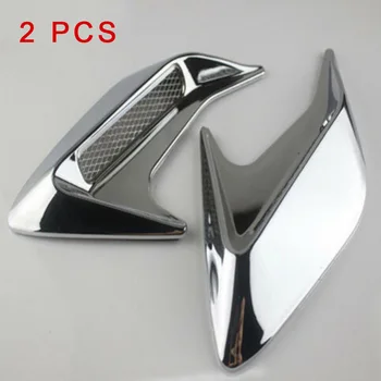 

2pcs Car Air Flow Inlet Scoop Hood Vent Sticker Trim Decal Decor Universal