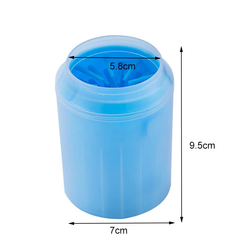 Cat Dog Paw Cleaner Cup Soft Silicone Combs Portable Pet Foot Washer Cup Paw Clean Brush Quickly Wash Dirty Cat Foot Cleaning - Цвет: Blue