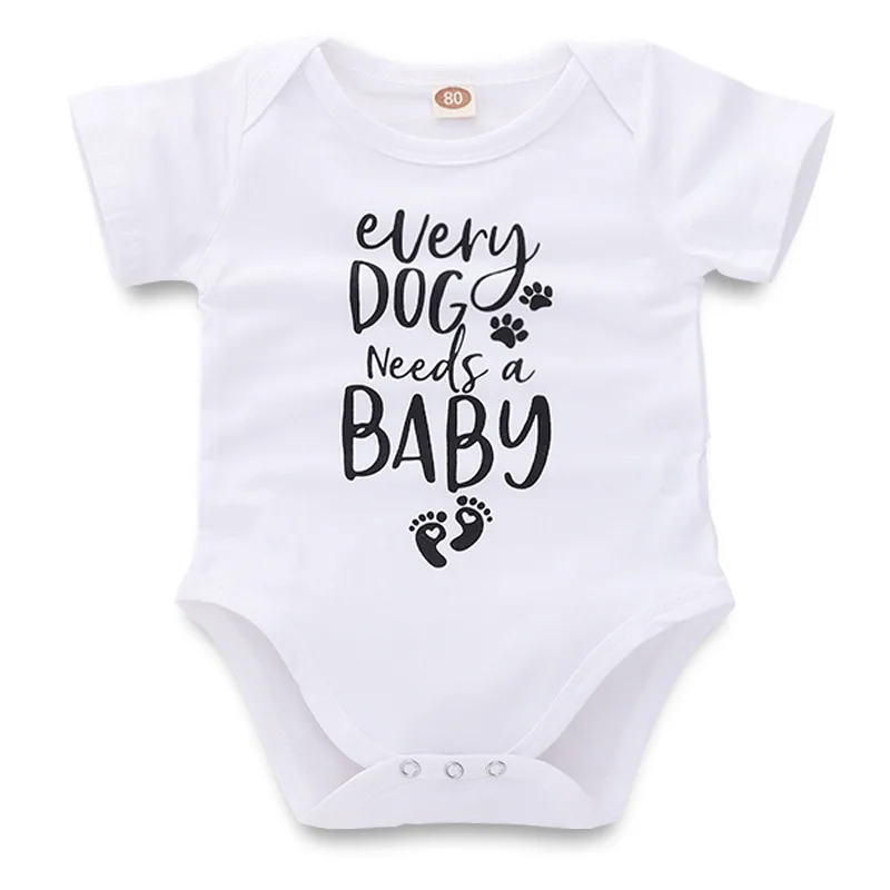 Боди для малышей с надписью Every Dog Needs A Baby комбинезоны новорожденных короткими