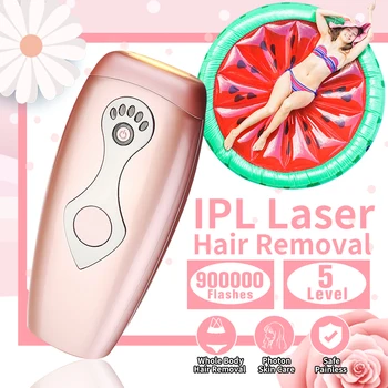 

900000flash IPL Laser Hair Removal Machine Laser Epilator Hair Removal Permanent Bikini 5 levels Home Electric depilador a laser