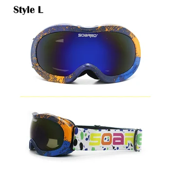 

2019 New Ski Goggles Kids Thick Layers UV Protection Anti-fog Windproof Snowboard Skiing Winter Girl Boy Eye Wear 3-7 Years Old