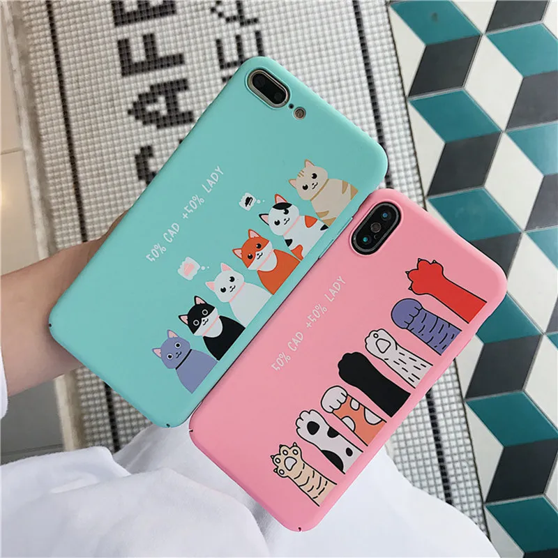Чехол для телефона с милым мультяшным когтем котенком иллюстрацией iphone 7 чехол