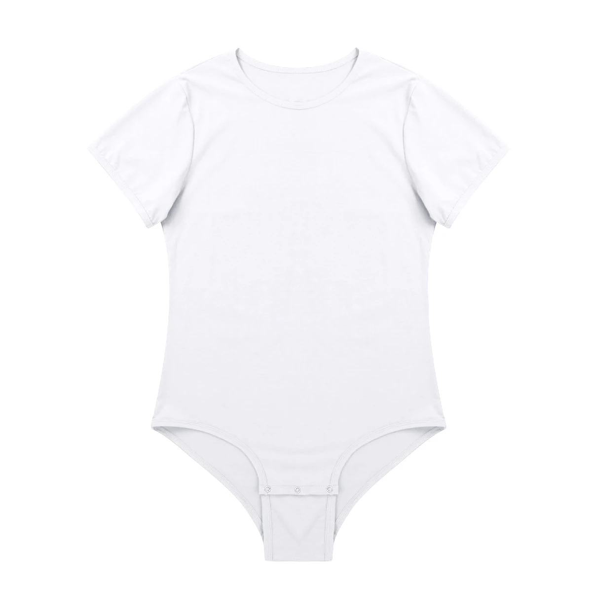 Men Adults Slim Body Bodybuilding Undershirts Round Neck Short Sleeves Press Crotch T-shirt Bodysuit One Piece Underwear Romper