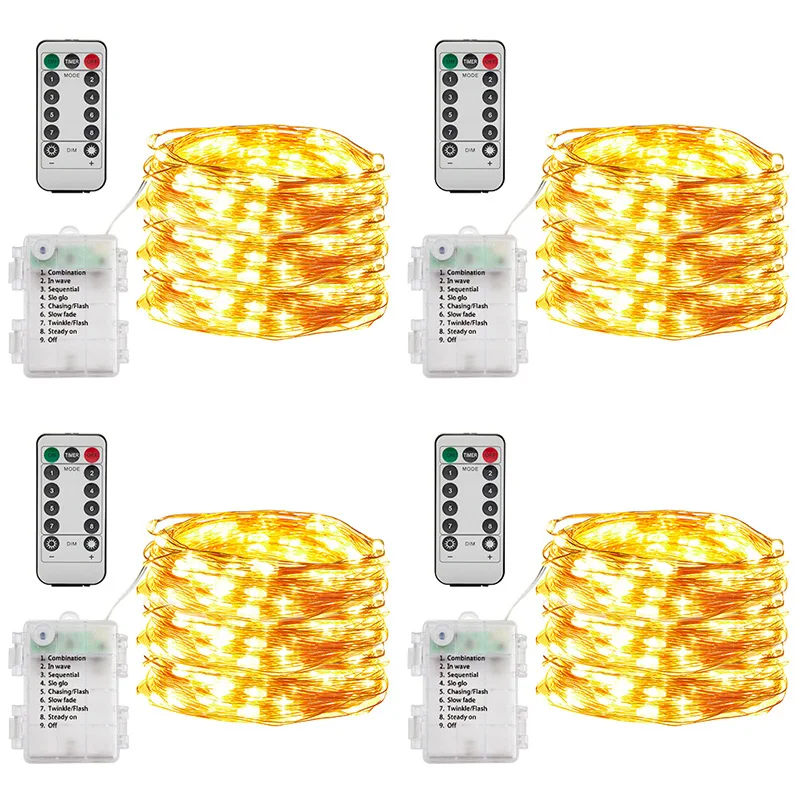 

Remote LED String Light Waterproof Battery Fairy light Outdoor Lamp for Christmas Party Wedding Decoration Bedroom Twinkle Light