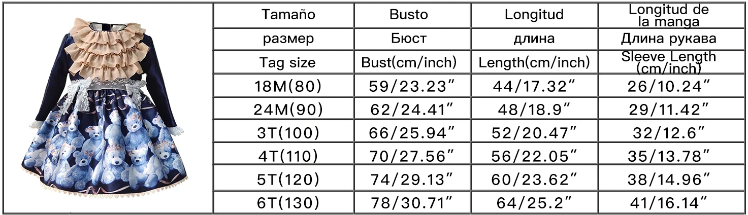 Винтажное испанское платье из 3 предметов кружевное многослойное платье принцессы Детские платья на Рождество и день рождения Одежда для маленьких девочек вечерние платья для девочек