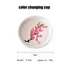 Japanese Magic Sakura Cup Cold Temperature Color Changing Flower display Sake Cup Ceramic Kung fu Tea Cup Tea Bowl Sakura Cup 4