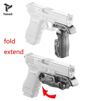 

TOtrait 20mm Polymer Airsoft Pistol Grip Folding Grip Handle for 0-21mm Rail Fit Water Gun Nerfly T43 Hunting Accessories