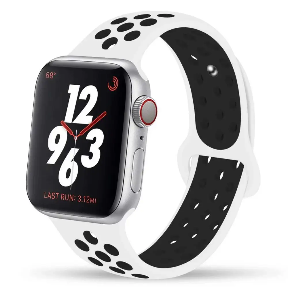 Браслет сменный из мягкого силикона для Apple Watch Band 38 мм 42 40 44 iWatch Series 5/4/3/2/1|Ремешки