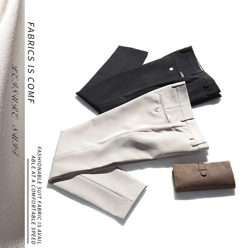 Zogaa 2019 New Fashion Japanese Style Trousers Men's Slim Casual Cotton Suit Pants Literary Male Youth Suit Pants Hot Sale