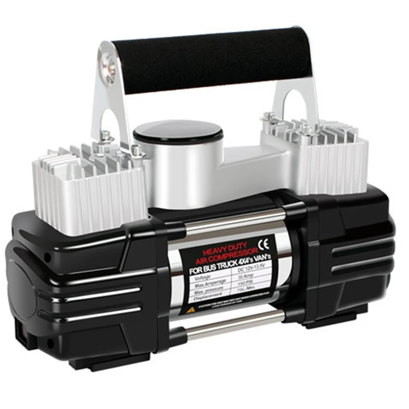 

Car Inflatable Pump Vehicle Parallel Bars Inflation Pump Car Tire Double Cylinder 12 V High-Power Portable Hit Air Pump