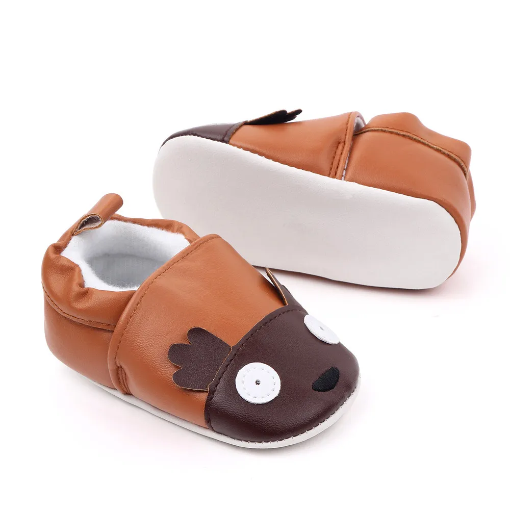 VASHCAME-Babys Prewalker of Soft Leather Non-Slip Breathable Sneaker Toddler Shoes for Newborn Children Boy Girl Infant