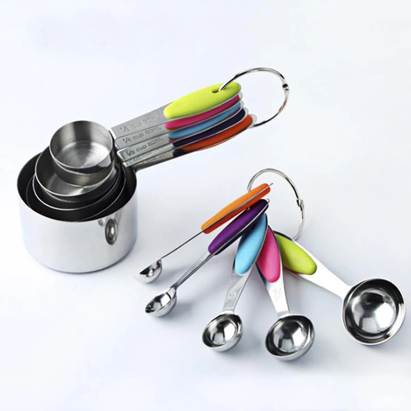 

Measuring Cups And Spoons Premium Stackable Kitchen Utilitarian Gifts Set Stainless Steel Baking Cooling Tool