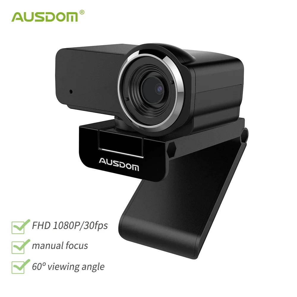 AUSDOM AW635 Webcam 1080P 30FPS Mini USB Streaming Web Camera with CVC Mic Business PC Cameras for Desktop Laptops OBS Skype | Компьютеры