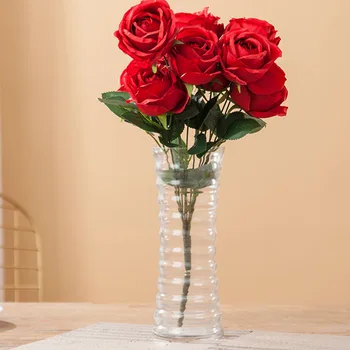 

Nordic Contracted Transparent Glass Flower Vase Home Decoration Modern Art Flower Plant Holder Desk Hydroponics Room Decor