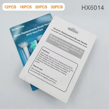 

HX6014 Electric Toothbrush Heads Replacement Toothbrush Heads Brush Heads Suitable for Ph Soni care Heads 12/16/20/24/28/32 Pcs