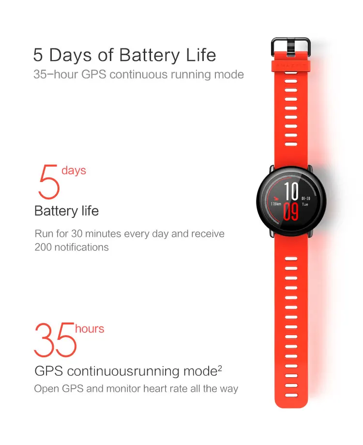 amazfit pace battery