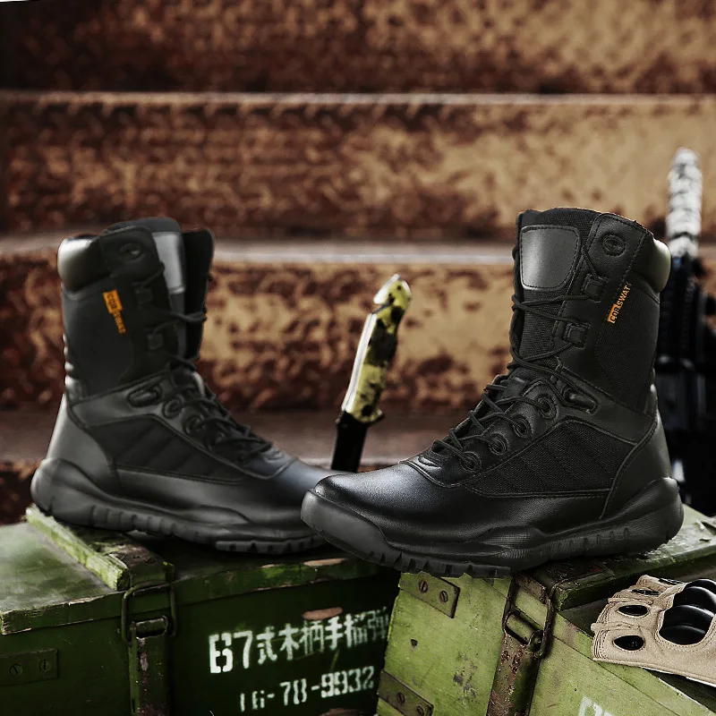 

Hight-top Light Combat Boots Men's Special Forces Tactical Combat Boots Anti-slip Wear-Resistant Desert Boots