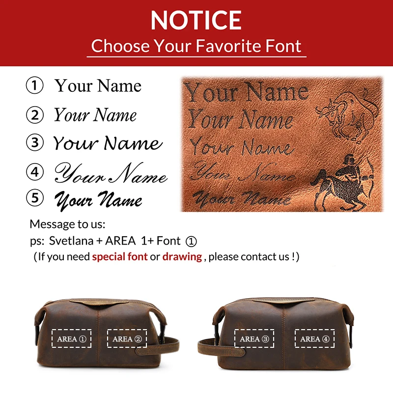 Contact's Crazy Horse Leather Cosmetic Bag For Men Toiletry Bags Male Makeup Pouch Vintage Travel Wash Storage Large Capacity 6