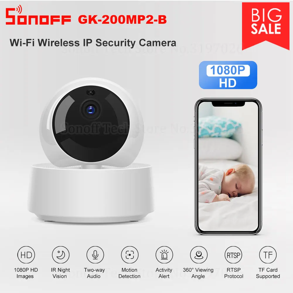 Камера видеонаблюдения SONOFF 360 ° с разрешением 1080P|Смарт-гаджеты| |