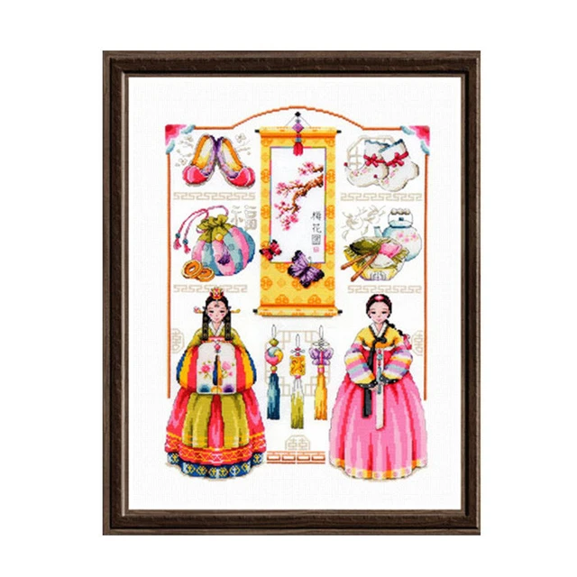 14CT 11CT Korean wedding (9) Cross Stitch cotton DIY Needlework Counted  Cross Stitch Kits For Embroidery Crafts Home Decor - AliExpress