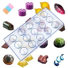 3D Шоколадный Бар плесень пластиковые конфеты пресс-формы шариков поликарбоната Форма Плесень Для Шоколада хлебобулочные инструменты выпечки Плесень