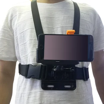 

Gosear Adjustable Chest Mount Harness Strap w\\\/ Phone Quick Clip Holder for iPhone GoPro Hero 6 4 3+ SJCAM YI Camera Accessory