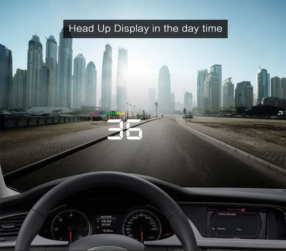 Geyiren A500 HUD Автомобильная сигнализация температура воды сигнализация OBDII или ЕС OBD интерфейс светоотражающая пленка автомобильный Стайлинг превышение скорости