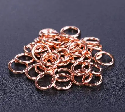 Rose gold 20 штук 925 пробы Серебряные ювелирные изделия аксессуары 3,5/4/5/6 мм кулон сердце браслет серьги Разделение открытые разъемы для украшения ювелирных изделий - Цвет: Rose gold