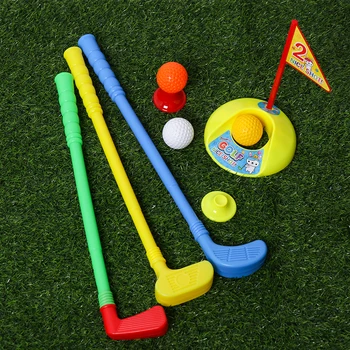 

9 PCs/Set Non-toxic Golf Mini Set Ball Game Kit Golf Training Kids Security Practice Toy Children Gifts Indoor Sports Equipment