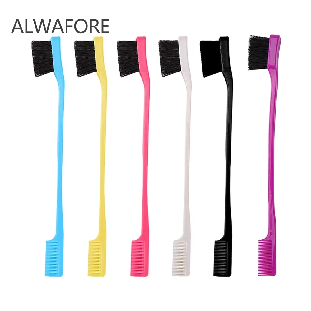3pcs/lot Double Sided Edge Control Hair Comb Hair Styling Hair Brush Random Color