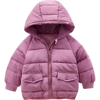 

Children's children's clothing winter new girl children's Korean version of solid color children's cotton coat