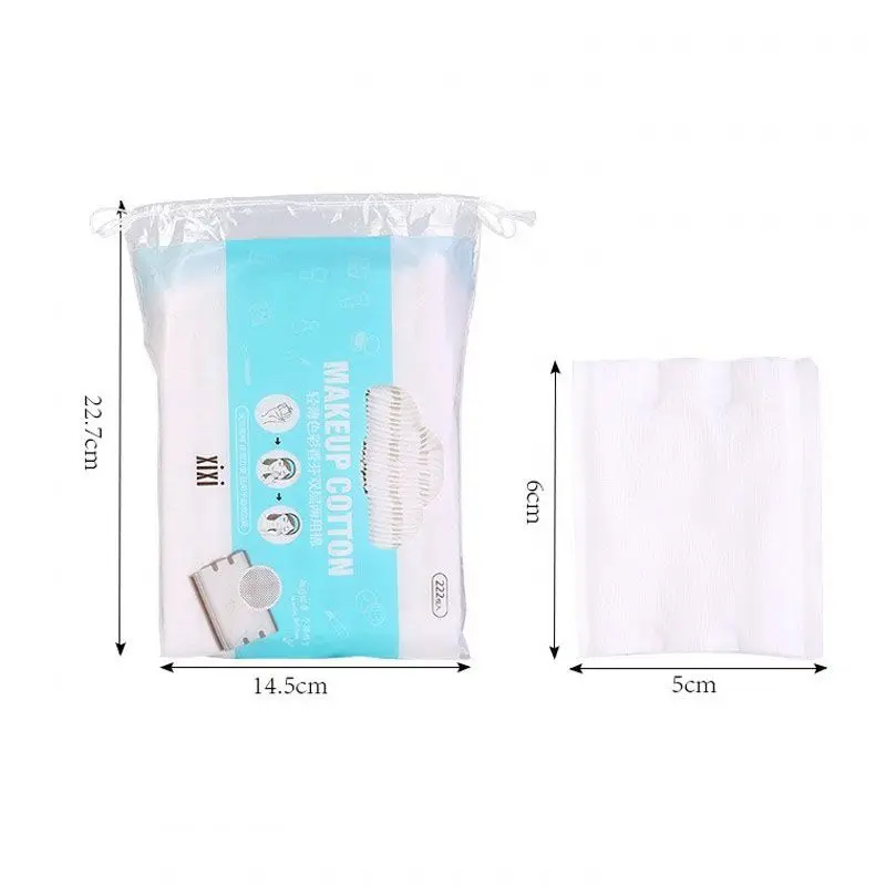 222pcs Clean Cotton Pads Soft Wet And Dry Dual-Use Cosmetic Tissue Makeup Remover Pad