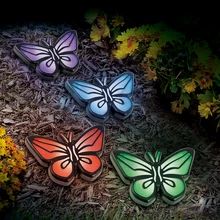 Домашний водонепроницаемый Газон Led Бабочка Открытый солнечной энергии Пейзаж красочные декоративные садовые лампы забор легко установить Патио