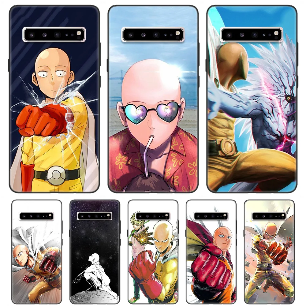 

Black Soft Silicone Case Cover for Samsung Galaxy S7 S8 S9 S10 5G S10E J4 J6 J8 M20 Note 8 9 Edge Plus 2018 Cas One Punch Man An