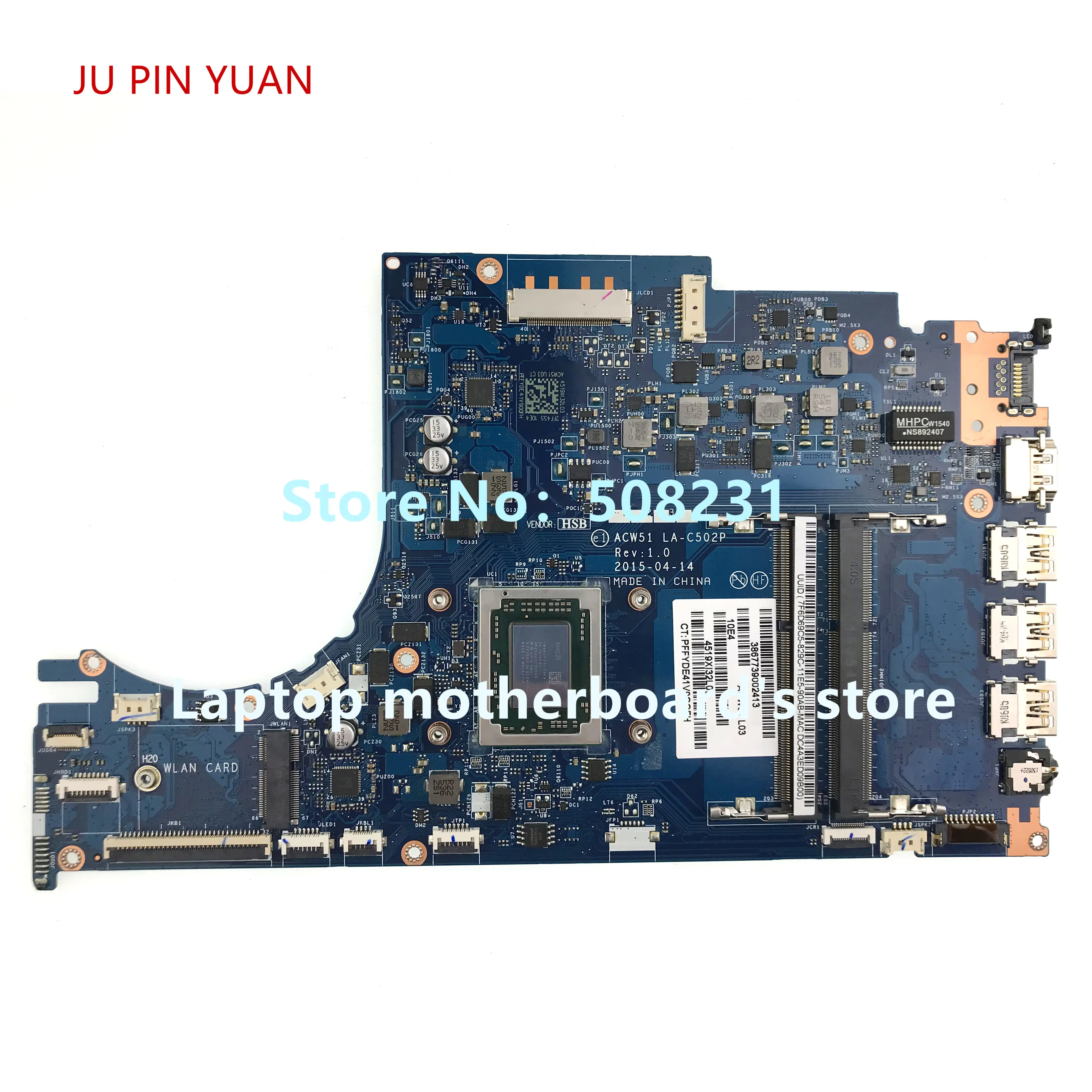 

835049-601 836002-601 ACW51 LA-C502P Mainboad for HP ENVY NOTEBOOK 15-AH 15Z-AH Laptop Motherboard with FX-8800P Fully Tested