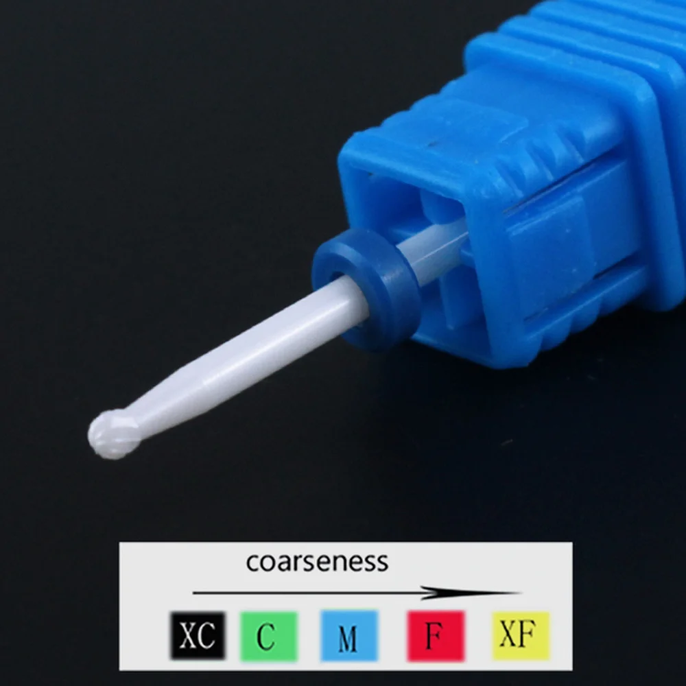 Nail Drill Bit Nail Drill Bits Ceramic Small Ball Milling Cutter 1pc for Manicure Pedicure
